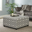 Richmond Storage Ottoman with Unique Pattern and Ample Storage - Gray by HouseOfZazla
