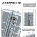 3-Piece ABS Spinner Wheel Luggage Set with Combination Lock