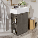 Bathroom Vanity With Sink, Freestanding Wood Grain Cabinet With Storage by Unique Piece Furniture