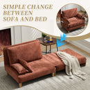 Mid Century Modern Foldable Sofa Bed, 3 In 1 Convertible Sleeper With 3 Pillows by HouseOfZazla