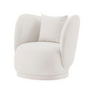 Weave - Accent Chair With Pillow, Comfortable Seating For Living Room - Cream by HouseOfZazla