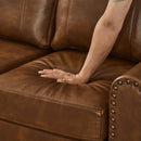 Breathable Faux Leather Sofa For Living Room
