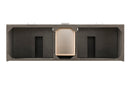 James Martin Metropolitan 72" Dual Mount Double Bathroom Vanity, Silver Oak