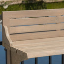 3-Piece Balcony Bar Set with Bottom Shelf Table and 2 Stools, Grey Finish by Montret