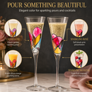 Artisanal Hand Painted Renaissance Romantic Stained Glass