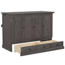 Solid Pine Murphy Bed Chest Cube Cabinet Bed With Charging Station And Large Storage Drawer For Home Office Or Small Room by HouseOfZazla
