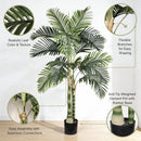 6FT Artificial Golden Cane Palm Tree with Black Pot