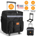 Rolling Cooler Bag with Wheels - 35L Insulated Collapsible