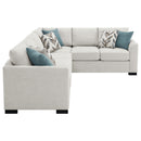 Radison - Upholstered Sectional Sofa With Hidden Sleeper - Greige by HouseOfZazla