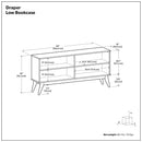Draper - Handcrafted Low Bookcase by Unique Piece Furniture