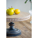 Wooden Display Stand With Beaded Trim - Black Brown by HouseOfZazla