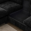 96.5" Sectional Couch for Living Room, Upholstered with Storage