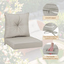 Outdoor Deep Seat Cushions For Patio Furniture Waterproof Set - Beige by HouseOfZazla