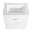 Contemporary Freestanding Bathroom Vanity With Resin Sink & Soft-Close Cabinet Doors by HouseOfZazla