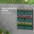 3-Tier Wall Planter with 6 Pots for Indoor and Outdoor Use, Hanging Plant Holder, Self Draining Wall Mounted Planter for Vegetables, Flowers, Herbs, Green