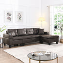 Modern Sectional Sofa Set With Chaise Lounge And Cup Holder by HouseOfZazla