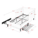 Upholstered Platform Bed Frame With 2 Storage Drawers And Adjustable Sofa Bed by HouseOfZazla