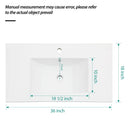 Premium Rectangular Vanity Top With Single Faucet Hole And Overflow