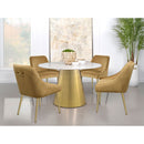 Earline - Round Dining Table - White Marble by HouseOfZazla