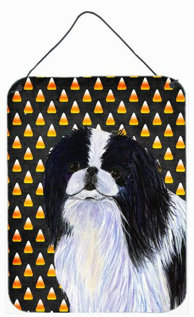 Japanese Chin Candy Corn Halloween Portrait Wall or Door Hanging Prints