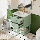 Wave Design Bathroom Vanity With Sink, 2 Drawers And Open Shelf by Unique Piece Furniture