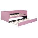 Upholstered Daybed With Ergonomic Design Backrest