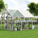 Large Outdoor Cat House with Planter Stand