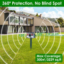 Ultrasonic Solar Animal Repeller Outdoor Mole Snake Squirrel Repellent Waterproof Bird Deer Dog Cat Deterrent with 3 Modes Motion Sensor Vibration Sta