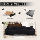 4 Seater Sofa With Fabric, 30D, 60 Hardness Full Sponge, 4 Pillow For Living Room, Home Furniture Sleeper Sectional Sofa For Apartment by Unique Piece Furniture