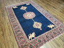 4' X 6' Antique Handmade Turkish Ghiordes Wool Rug Veg Dyes Organic Lion Nice