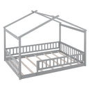 Bed House Bed Frame With Fence by HouseOfZazla