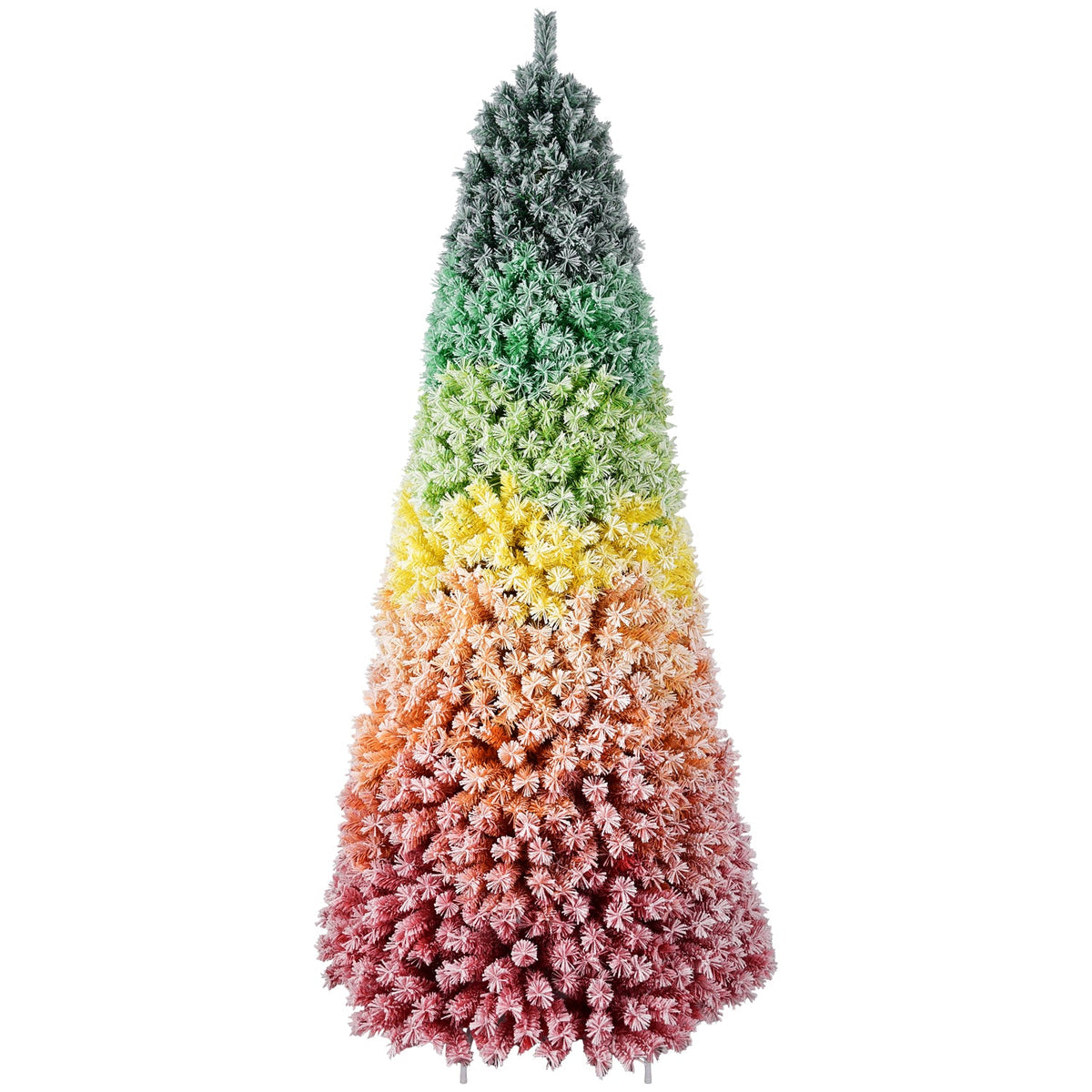 6ft Rainbow Gradient Flocked PVC Christmas Tree, photo 7 of 9