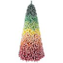 7.5ft Rainbow Gradient Flocked PVC Christmas Tree