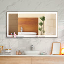 48x24 inch LED Bathroom Vanity Mirror Wall Mounted Adjustable White/Warm/Natural Lights Anti-Fog Touch Switch with Memory Modern Smart Large Bathroom Mirrors