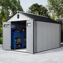 8x14Ft Resin Outdoor Storage Shed with Carpet by HouseOfZazla