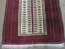 3' X 5' Antique Handmade Turkoman Balouchi Prayer Wool Rug Khamesh