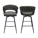 Bar Stool 360 Swivel With Back Footrest