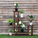 6-Tier Garden Wooden Plant Flower Stand Shelf for Multiple Plants Indoor or Outdoor by LJGDeals