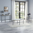 Brantley - End Table - Clear Glass & Sandy Gray