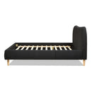 Roman - Curved Headboard Upholstered Platform Bed by HouseOfZazla