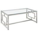 Merced 2-piece Rectangular Coffee and End Table Set Nickel