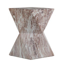 Round Outdoor Geometric End Table - Marble by HouseOfZazla