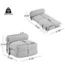 Latina Indoor Foldable Bean Bag Lounge Chair - Light Gray by HouseOfZazla