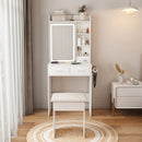 Vanity Desk Set with LED Lighted Mirror & Padded Stool