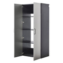 Astro Series - Wall Mounted Storage Cabinet With Soft Closing Drawers - Metallic Gray by HouseOfZazla