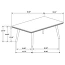 Perkins - Rectangular Dining Table - Dark Brown by HouseOfZazla