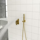Modern Dual Shower Head System With 16" Ceiling Mount Finish, Stainless Steel And Brass by HouseOfZazla