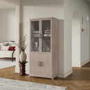 Jodie - Bookcase Cabinet With 6 Adjustable Shelves - Oak by HouseOfZazla