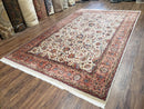 6x9 Top Quality Handmade Wool Area Rug Floral Allover Carpet Veg Dyes Beige
