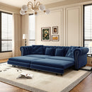 3 In 1 Convertible Sleeper Sofa Bed With Movable Ottoman